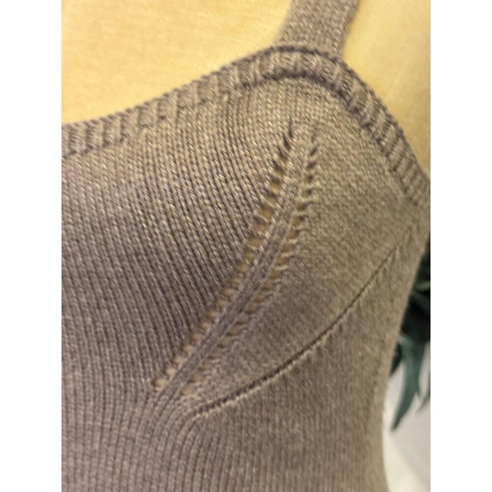 ZARA Tan Mocha Sweater Knit top Shirt Women size S - Picture 3 of 9